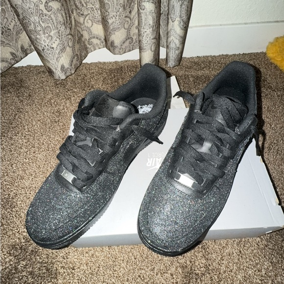 Custom air forces 1 black glitter - Picture 1 of 4